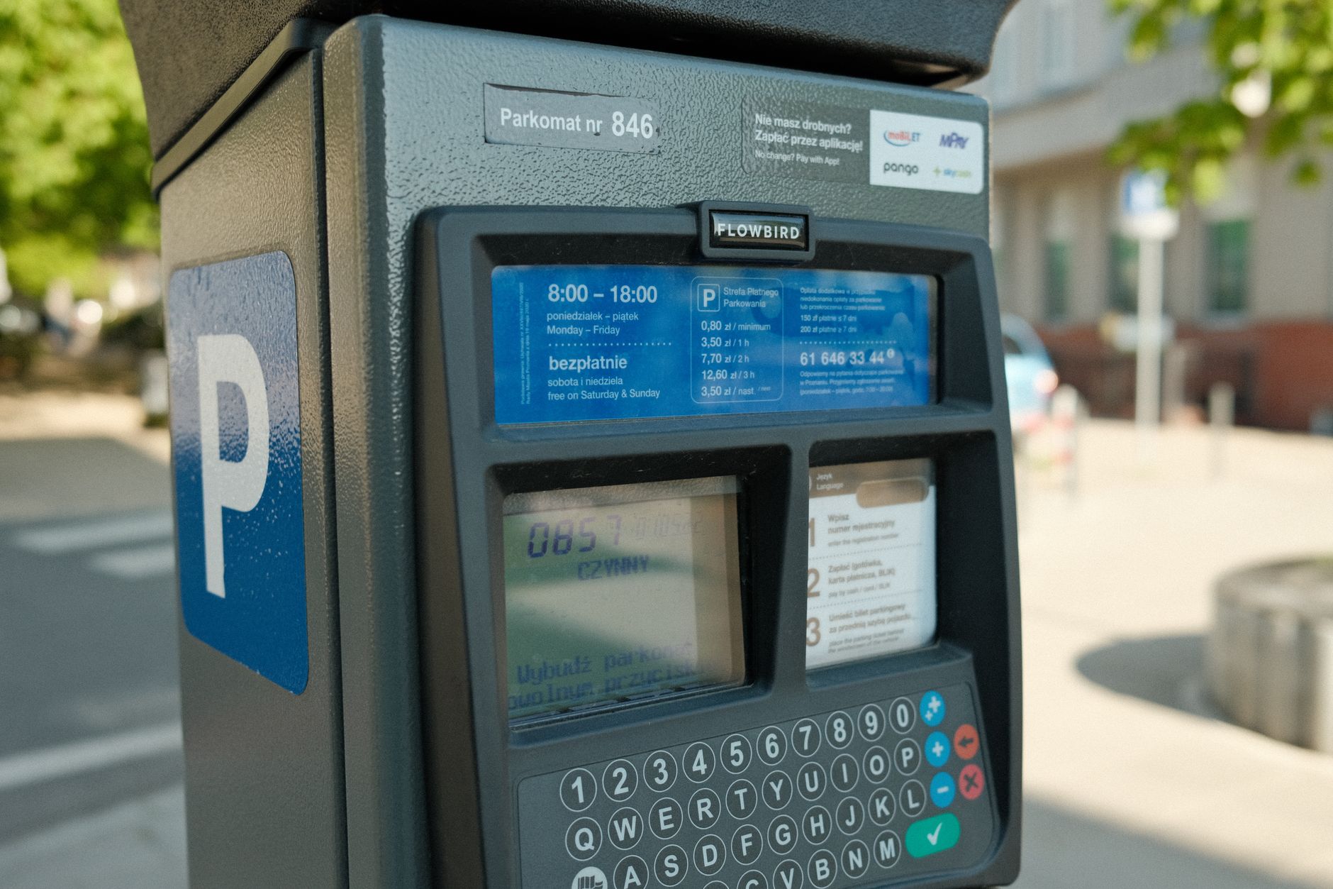 close-up of digital electricity meter display with payment app