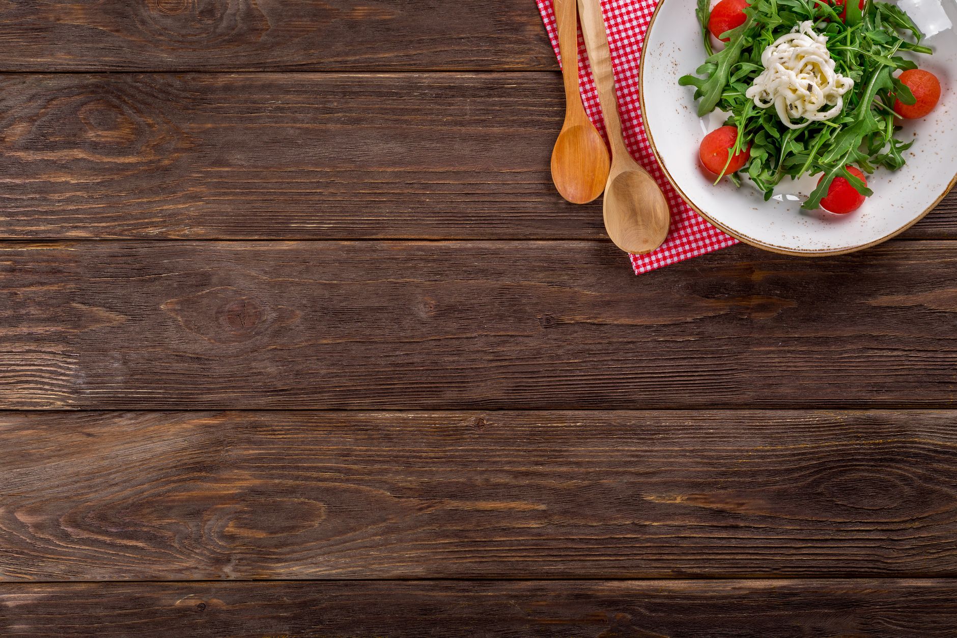 simple healthy warteg meal on wooden table