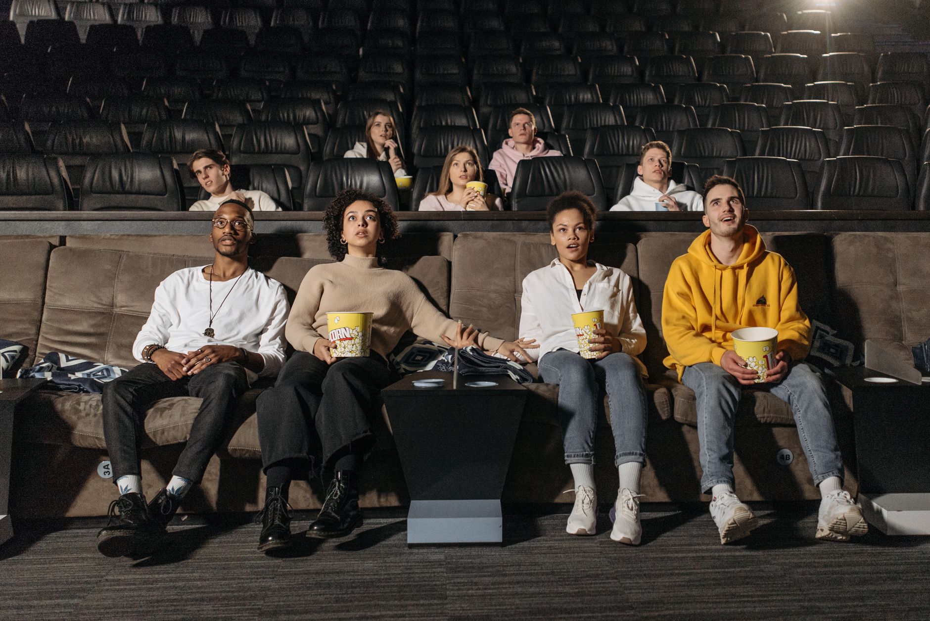 people watching movie in cinema