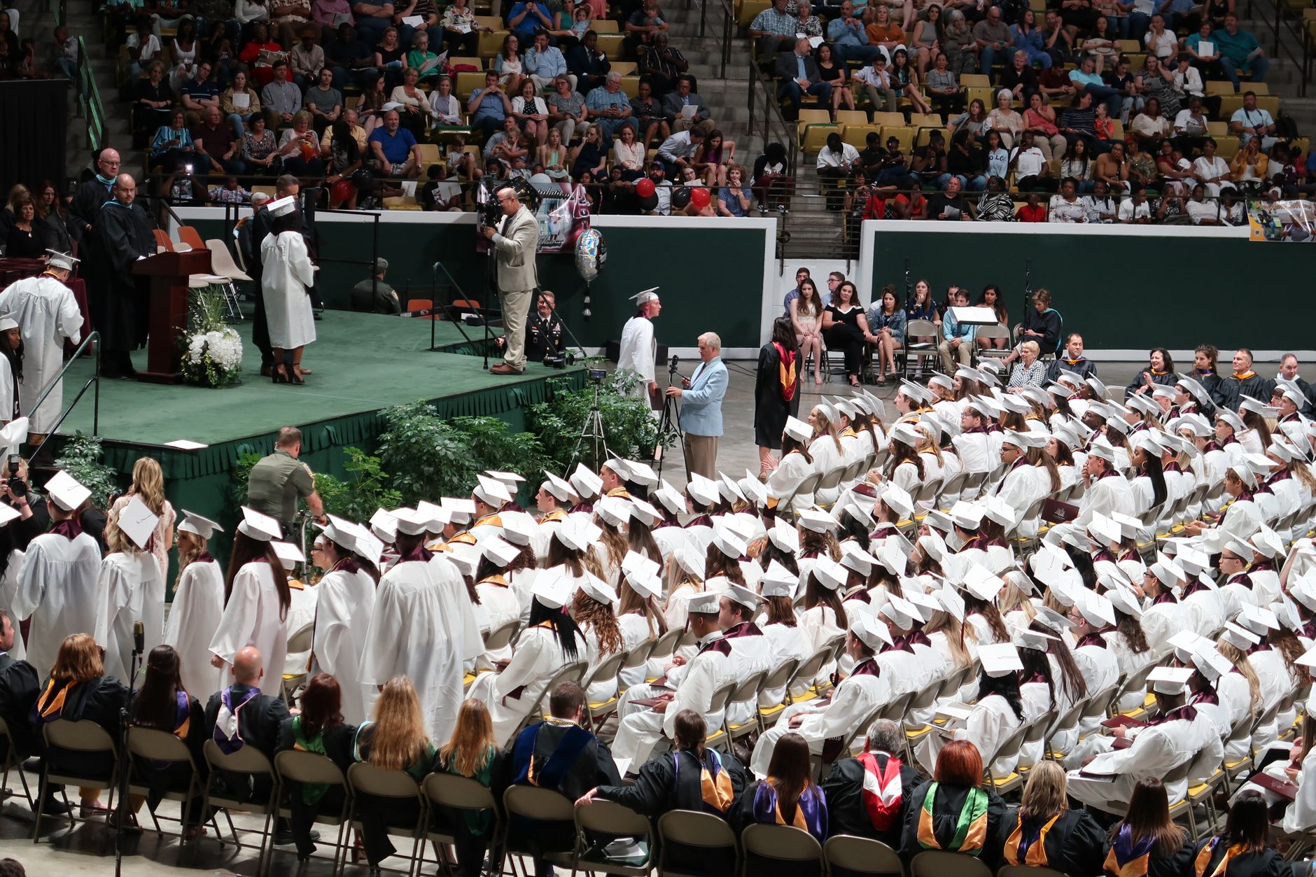 university rector addressing students at graduation