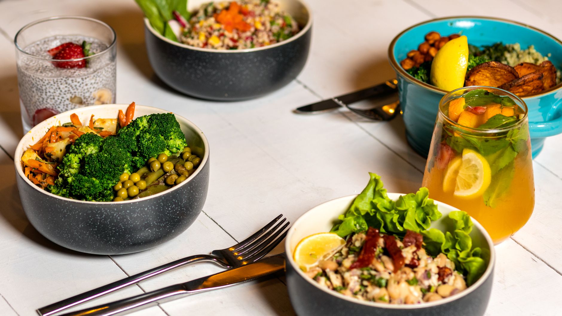 steamed vegetables and chicken breast in bowl