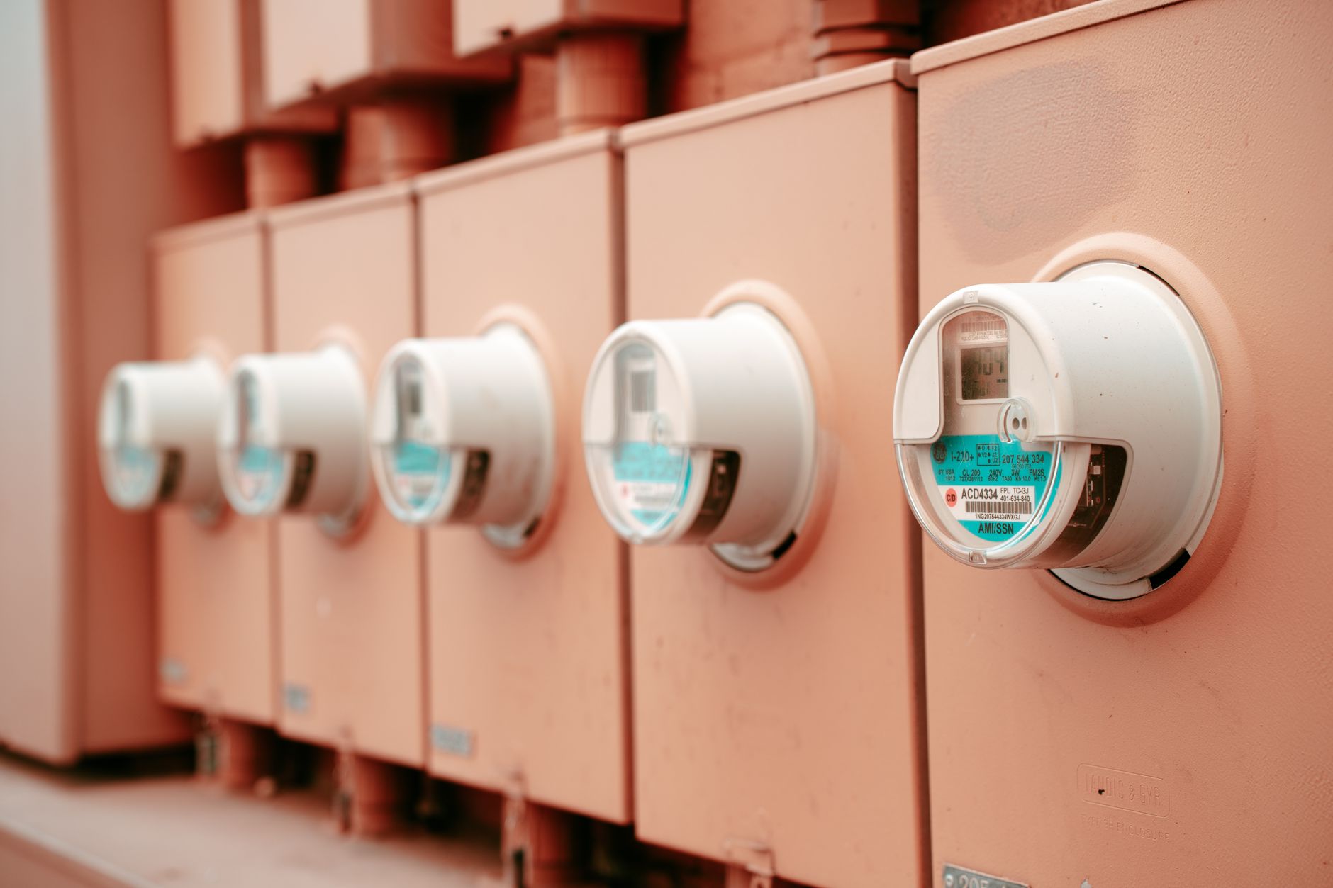 close-up of digital electricity meter display with numbers