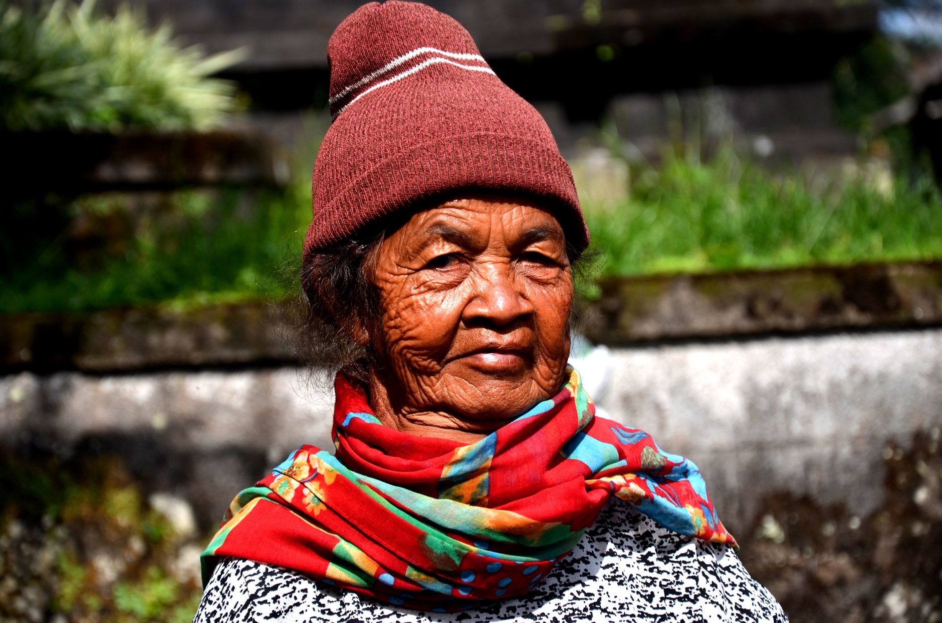 senior Indonesian actor posing for portrait