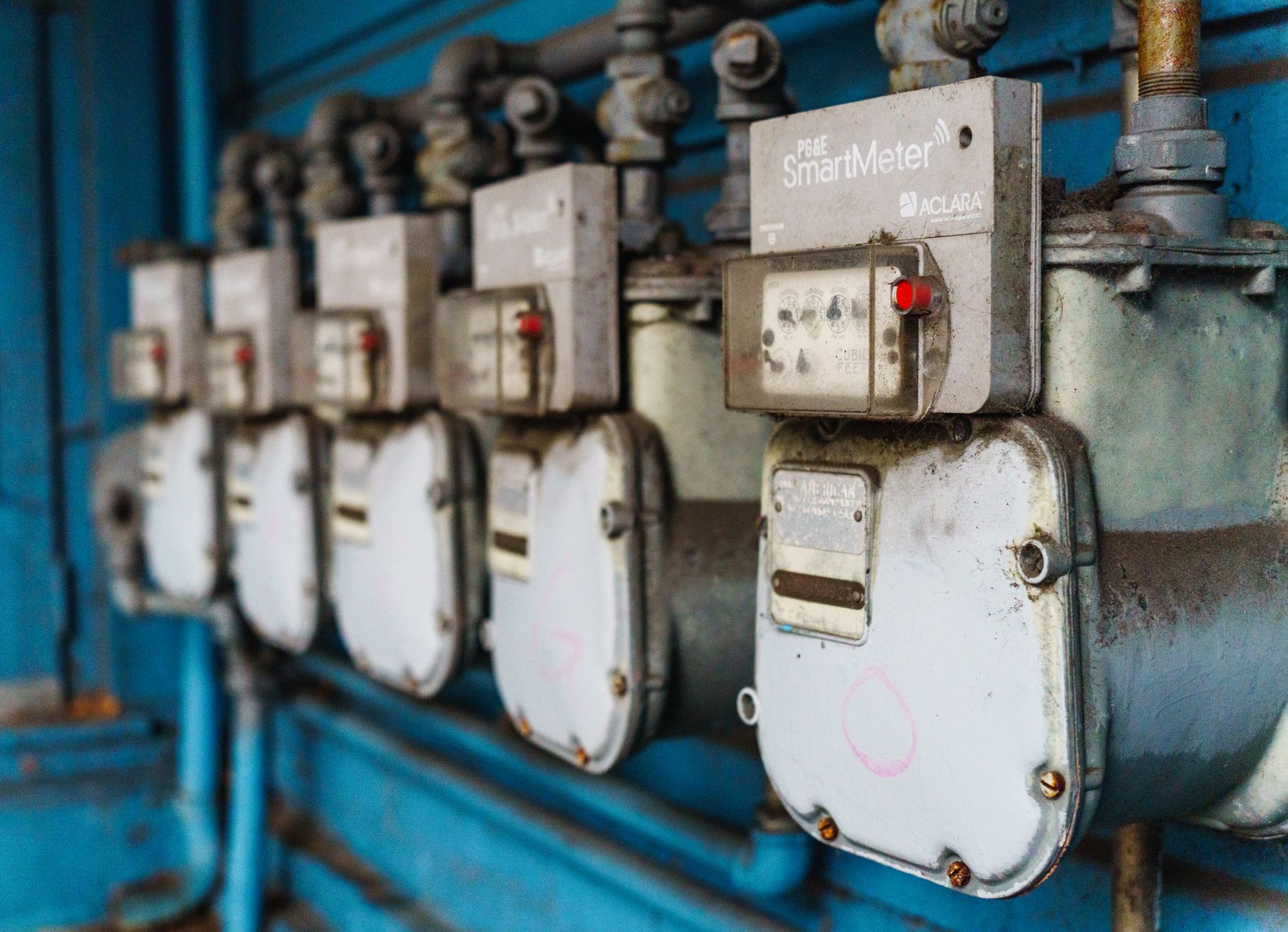 close-up of digital electricity meter display showing error